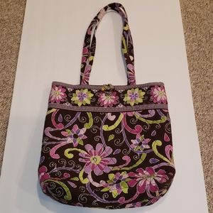 Vera Bradley purple punch medium tote bag